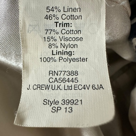 J.Crew Schoolboy Blazer in Navy Mixed Stripe Size 8 Preppy Classic Nautical - Picture 12 of 12